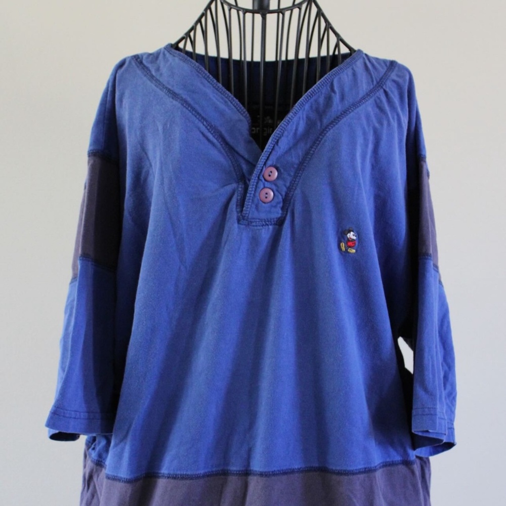 Vintage Disney Henley shirt Mickey Mouse